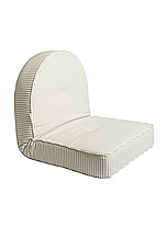 business & pleasure co. Reclining Pillow Lounger in Laurens Sage Stripe, view 1, click to view large image.