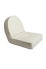 business & pleasure co. Reclining Pillow Lounger in Laurens Sage Stripe, view 2, click to view large image.
