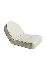 business & pleasure co. Reclining Pillow Lounger in Laurens Sage Stripe, view 3, click to view large image.