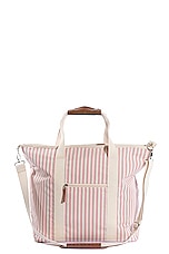 business & pleasure co. The Cooler Tote Bag in Laurens Pink Stripe, view 2, click to view large image.