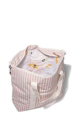 business & pleasure co. The Cooler Tote Bag in Laurens Pink Stripe, view 3, click to view large image.
