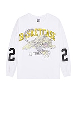 Basketcase Tiger Football Long Sleeve Tee in White | FWRD