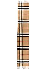 Burberry Giant Check Cashmere Scarf in Archive Beige, view 2, click to view large image.