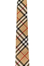 Burberry Check Tie in Archive Beige, view 3, click to view large image.