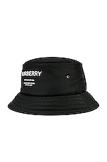 Burberry Nylon Padded Bucket Hat in Black, view 2, click to view large image.