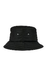 Burberry Nylon Padded Bucket Hat in Black, view 3, click to view large image.