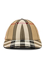Burberry Check Cap in Archive Beige, view 1, click to view large image.