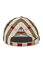 Burberry Check Cap in Archive Beige, view 4, click to view large image.