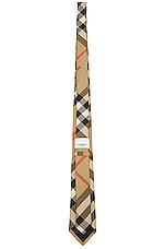 Burberry Exploded Check Tie in Archive Beige, view 3, click to view large image.