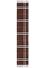 Burberry Giant Check Scarf in Brown, view 2, click to view large image.