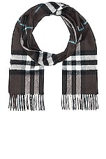 Burberry Giant Check Scarf in Otter, view 1, click to view large image.