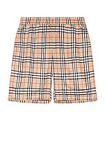 Burberry Debson Check Short in Archive Beige, view 1, click to view large image.