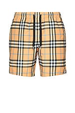 Burberry Martin Medium Checks Shorts in Dusty Orange Ip Chk, view 1, click to view large image.