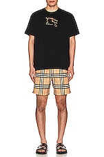 Burberry Martin Medium Checks Shorts in Dusty Orange Ip Chk, view 4, click to view large image.