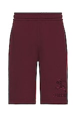 Burberry Taylor Shorts in Deep Crimson, view 1, click to view large image.