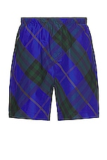 Burberry Check Pattern Short in Knight Ip Check, view 1, click to view large image.