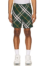 Burberry Check Pattern Short in Ivy Ip Check, view 3, click to view large image.