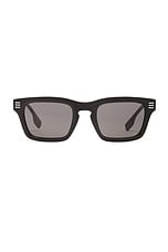 Burberry Square Sunglasses in Black, view 1, click to view large image.
