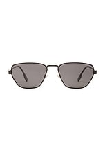 Burberry Oval Sunglasses in Black, view 1, click to view large image.