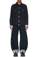 Burberry Relaxed Denim Jean in Indigo Blue, view 5, click to view large image.