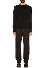 Burberry Cashmere Crew in Black, view 5, click to view large image.
