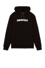 Burberry Ansdell Hoodie in Black, view 2, click to view large image.