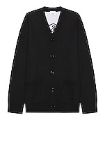 Burberry Chesterfield Cardigan in Black, view 2, click to view large image.