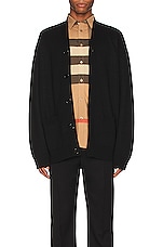 Burberry Chesterfield Cardigan in Black, view 3, click to view large image.