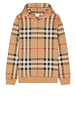 Burberry Ferryton Hoodie in Archive Beige Ip Chk, view 1, click to view large image.
