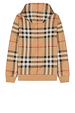 Burberry Ferryton Hoodie in Archive Beige Ip Chk, view 2, click to view large image.