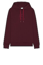 Burberry Tidan Hoodie in Deep Crimson, view 1, click to view large image.