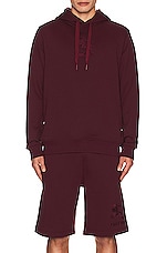 Burberry Tidan Hoodie in Deep Crimson, view 4, click to view large image.
