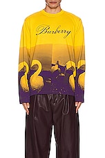 Burberry Football Sweater in Pear Ip Pattern, view 3, click to view large image.