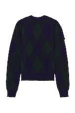 Burberry Pattern Sweater in Royal Ip Pattern, view 2, click to view large image.