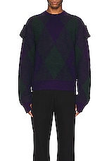 Burberry Pattern Sweater in Royal Ip Pattern, view 3, click to view large image.