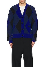 Burberry Pattern Cardigan in Knight Ip Pattern, view 4, click to view large image.