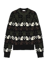 Burberry Pattern Sweater in Black Ip Pat, view 1, click to view large image.