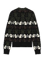 Burberry Pattern Sweater in Black Ip Pat, view 2, click to view large image.