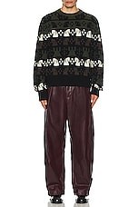 Burberry Pattern Sweater in Black Ip Pat, view 4, click to view large image.