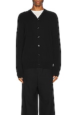 Burberry Basic Cardigan in Black, view 3, click to view large image.
