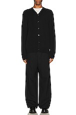 Burberry Basic Cardigan in Black, view 4, click to view large image.