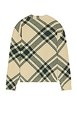 Burberry Check Pattern Cardigan Jacket in Flax Ip Check, view 2, click to view large image.