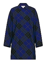Burberry Check Pattern Coat in Knight Ip Check, view 1, click to view large image.