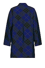 Burberry Check Pattern Coat in Knight Ip Check, view 2, click to view large image.