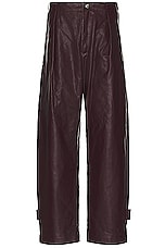 Burberry Leather Trouser in Plum, view 1, click to view large image.