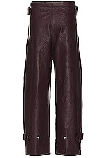 Burberry Leather Trouser in Plum, view 2, click to view large image.