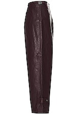 Burberry Leather Trouser in Plum, view 3, click to view large image.