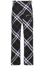 Burberry Check Trouser in Vine Deep Royal Ip Check, view 1, click to view large image.