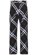Burberry Check Trouser in Vine Deep Royal Ip Check, view 2, click to view large image.