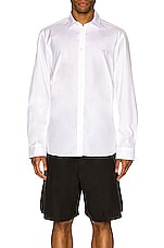 Burberry Sherwood Casual Shirt in White, view 4, click to view large image.